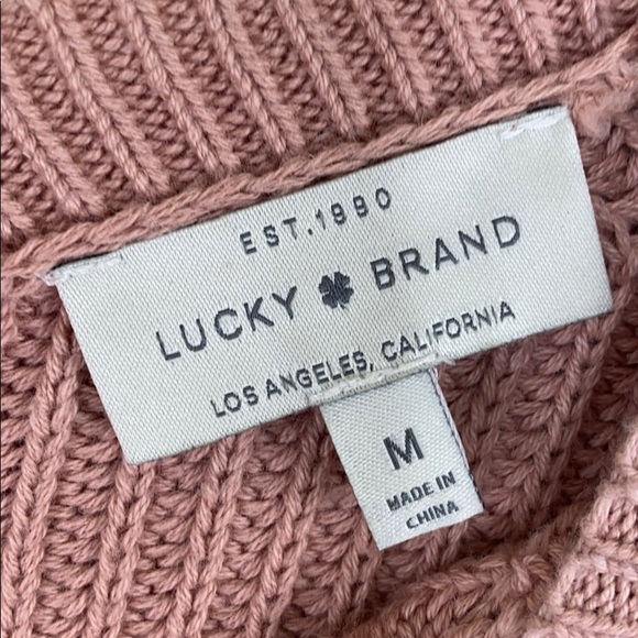 Lucky Brand Pink Ombré Back Botton Sweater - Picture 4 of 4